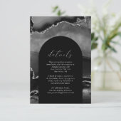 黒モダン銀瑪瑙アー結婚チ詳細 エンクロージャーカード (スタンド正面)