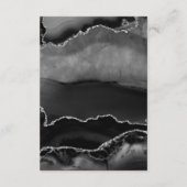 黒モダン銀瑪瑙アー結婚チ詳細 エンクロージャーカード (裏面)