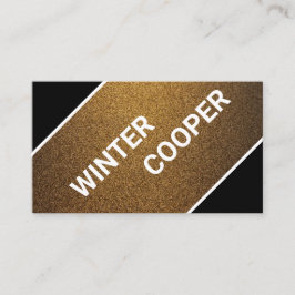 黒モダン銅と金ゴールド銅ミニマル 名刺