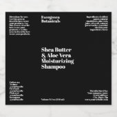 黒モダン防水化粧品ボトルラベル スパークリングワインラベル (シングルラベル)