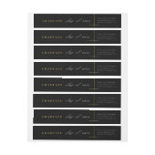 黒モダン院生 ラップアラウンドラベル (シート)