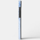 黒モダン青グリッターイニシャルモノグラム Case-Mate iPhoneケース (裏面 / 左)