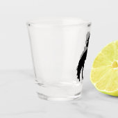 黒モダン馬シルエット ショットグラス (左)