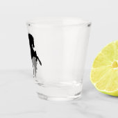黒モダン馬シルエット ショットグラス (右)