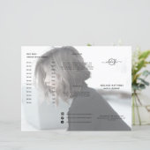 黒モダン髪サロン価格表サービス・メニュー (スタンド正面)