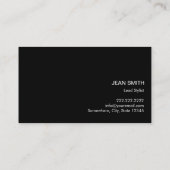 黒モダン髪サロン名刺 名刺 (裏面)