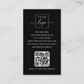 黒モダン髪結いスタイリスト 名刺 (裏面)