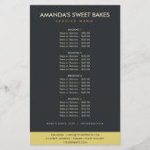 黒モダン黄はっきりした写真価格サービス チラシ (正面)