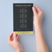 黒モダン黄はっきりした写真価格サービス チラシ (ハンドル)