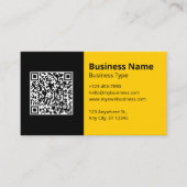 黒モダン黄 名刺 (正面)