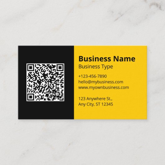 黒モダン黄 名刺 (正面)