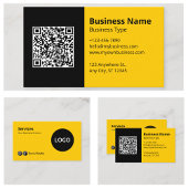 黒モダン黄 名刺