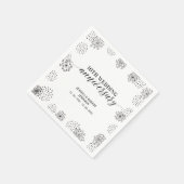 黒モダン10周年結婚パーティー スタンダードカクテルナプキン (角)