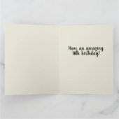 黒モダン18誕生日の男性の名前 カード (内部)