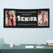 黒モダン2写真卒業クラス2025 横断幕 (トレードショー)