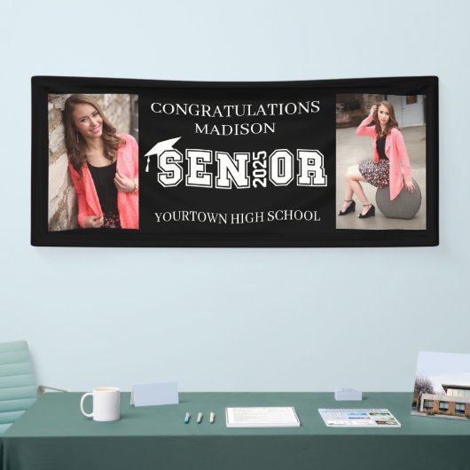 黒モダン2写真卒業クラス2025 横断幕 (トレードショー)