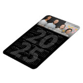 黒モダン2023カレンダーシンプル休日の写真 マグネット (左側)