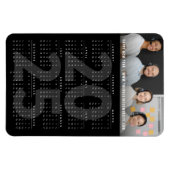 黒モダン2023カレンダーシンプル休日の写真 マグネット (横)