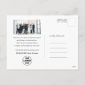 黒モダン2024年カレン企業のダ写真シンプル シーズンポストカード (裏面)