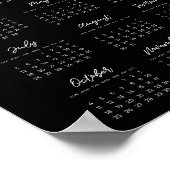 黒モダン2026カレンダー ポスター (角)