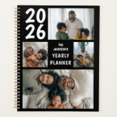 黒モダン4フォトコラージュ プランナー手帳 (正面)