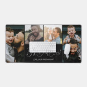 黒モダン4枚の写真最高のパパ デスクマット (キーボード&マウス)