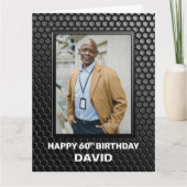 黒モダン60誕生日 カード (正面)
