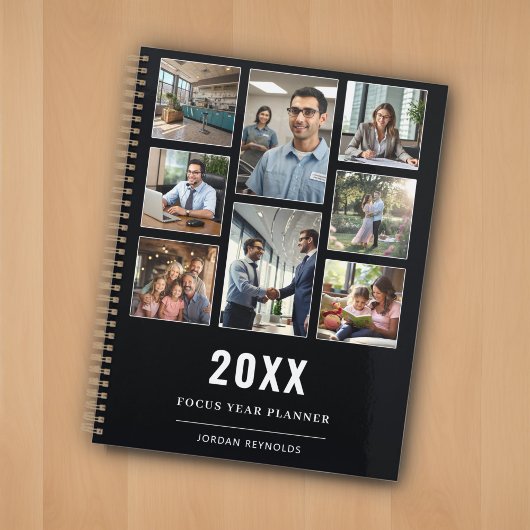 黒モダン8エレガント枚のコラージュテンプレート名 プランナー手帳