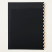 黒モダン8エレガント枚のコラージュテンプレート名 プランナー手帳 (裏面)