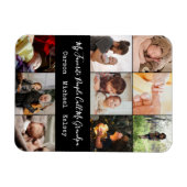 黒モダン9 Photo Collage for Grandpa マグネット (横)