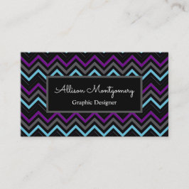 黒モダン、グレー、紫、アイスブルー 名刺