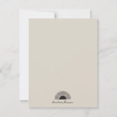 黒モダン&ベージュサンセット抽象芸術アートパターン ノートカード (正面)