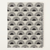 黒モダン&ベージュサンセット抽象芸術アートパターン プランナー手帳 (裏面)