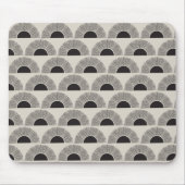 黒モダン&ベージュサンセット抽象芸術アートパターン マウスパッド (正面)