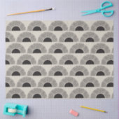 黒モダン&ベージュサンセット抽象芸術アートパターン 薄葉紙 (クラフト)