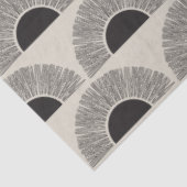 黒モダン&ベージュサンセット抽象芸術アートパターン 薄葉紙 (詳細)