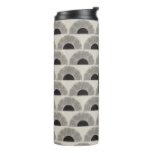 黒モダン&ベージュサンセット抽象芸術アートモノグラム タンブラー (回転左)