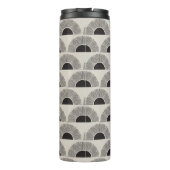 黒モダン&ベージュサンセット抽象芸術アートモノグラム タンブラー (裏面)