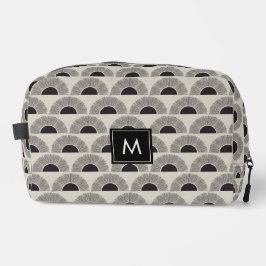 黒モダン&ベージュサンセット抽象芸術アートモノグラム ドップキット