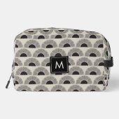 黒モダン&ベージュサンセット抽象芸術アートモノグラム ドップキット (裏面)