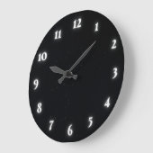 黒モダン ラージ壁時計 (傾斜)