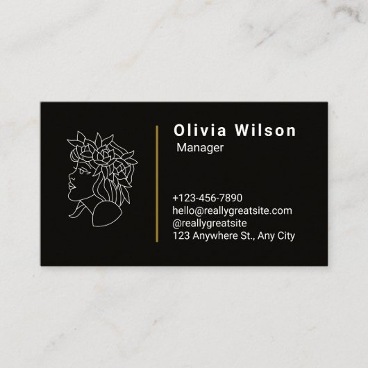 黒モダン 名刺 (正面)