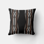 黒モダン/白/灰色/茶色のハンサムなパネル クッション (裏面)