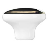 黒モダン、白、金ゴールド セラミックノブ (側面)