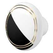 黒モダン、白、金ゴールド セラミックノブ (右)