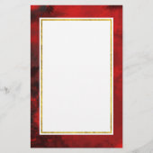 黒モダン&赤抽象芸術 – ダークミステリアス 便箋 (正面)