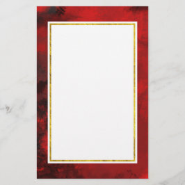 黒モダン&赤抽象芸術 – ダークミステリアス 便箋