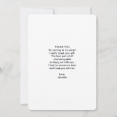 黒モダン&金ゴールドアガテストーン抽象芸術ありがとう サンキューカード (裏面)