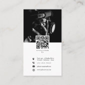 黒モダンInstagramフォトコラージビジネスカード 名刺 (裏面)