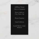 黒モノグモダンラム 名刺 (裏面)